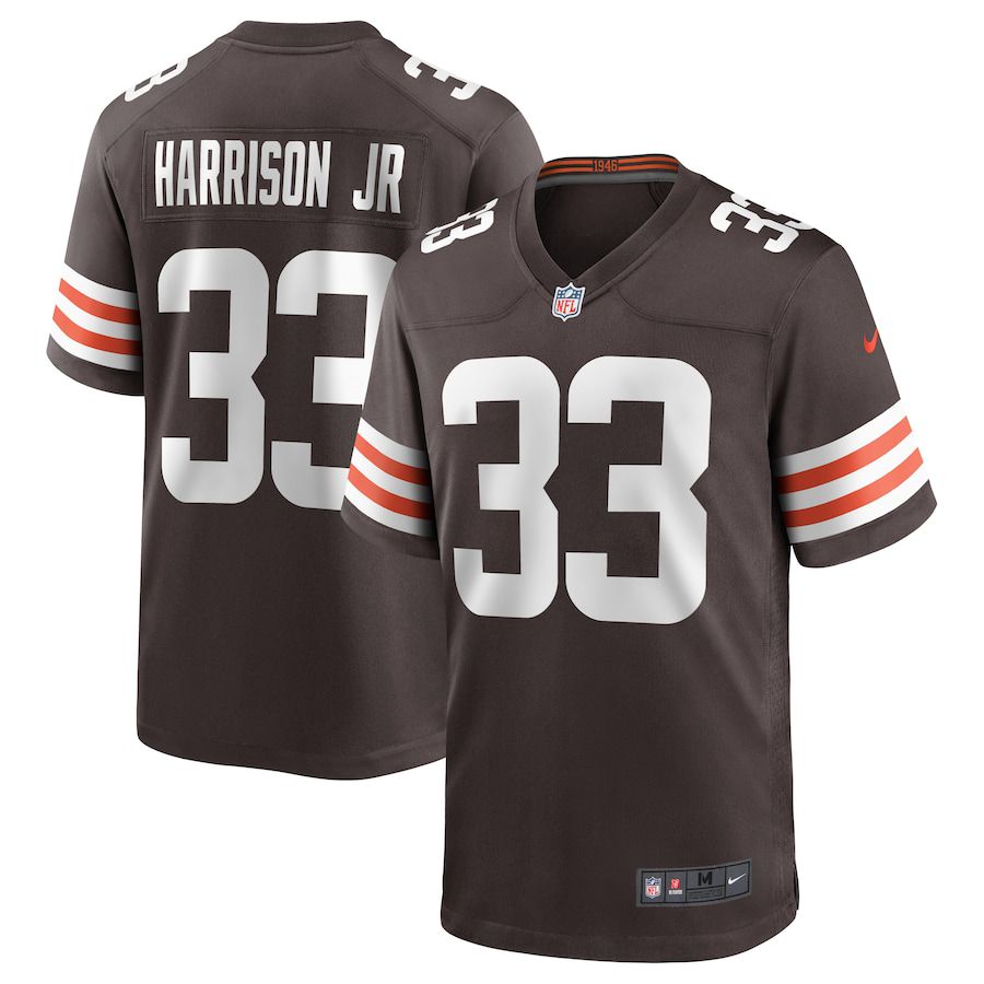 Men Cleveland Browns 33 Ronnie Harrison Jr Nike Brown Game NFL Jersey